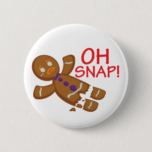 Gingerbread Man 6 Cm Round Badge
