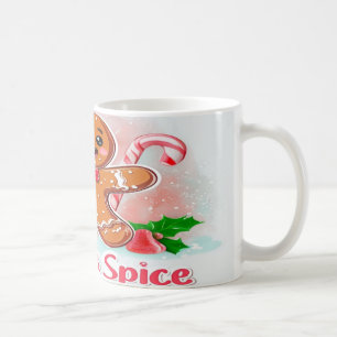 Gingerbread Man and Candy Cane Christmas Mug