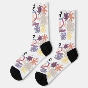 Gingerbread man and coffee socks