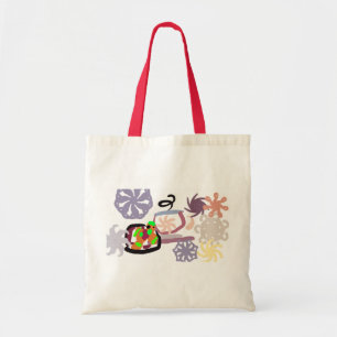 Gingerbread man and coffee tote bag