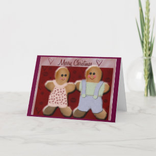 Gingerbread Man and Wife Holiday Card