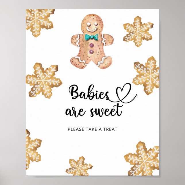 Gingerbread man - babies are sweet  poster (Front)
