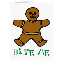 Gingerbread Man 'Bite Me' Giant Christmas Card