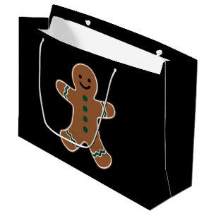 Gingerbread Man Body Costume for Christmas Large Gift Bag
