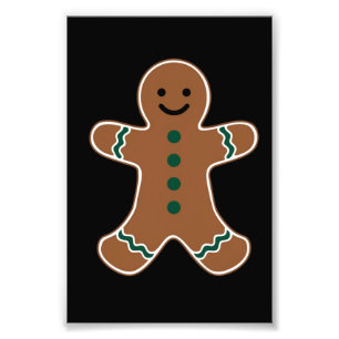 Gingerbread Man Body Costume for Christmas Photo Print