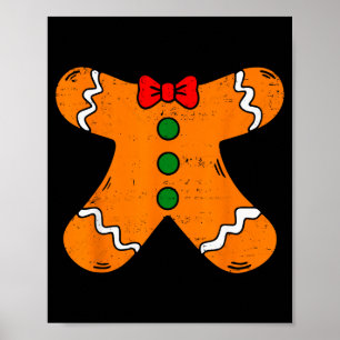 Gingerbread Man Body Costume For Halloween Or Chri Poster
