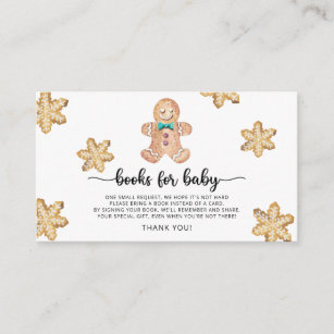 Gingerbread man books for baby ticket  enclosure card