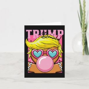 Gingerbread Man Bubblegum Trump Blowing Pink Sungl Card