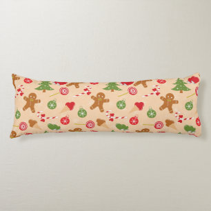 Gingerbread Man, Candy and ice cream Body Cushion