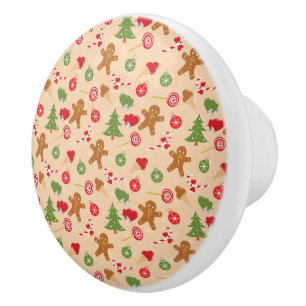 Gingerbread Man, Candy and ice cream Ceramic Knob