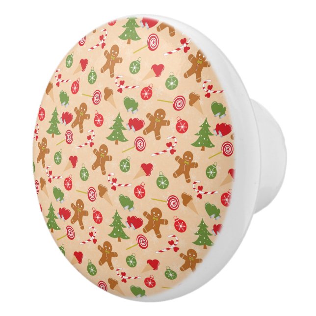 Gingerbread Man, Candy and ice cream Ceramic Knob (Right)