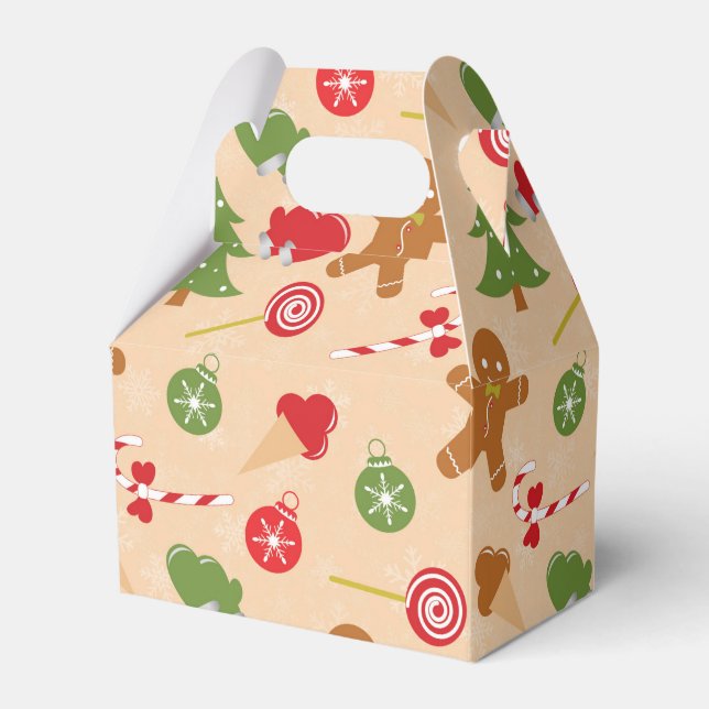 Gingerbread Man, Candy and ice cream Favour Box (Front Side)