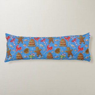 Gingerbread Man,Candy and lollipop Body Cushion
