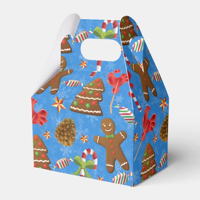Gingerbread Man,Candy and lollipop Favour Box (Front Side)