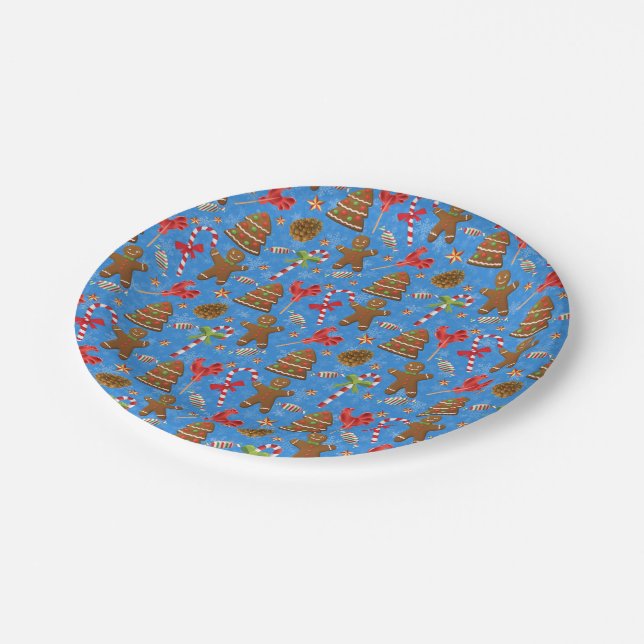 Gingerbread Man,Candy and lollipop Paper Plate (Angled)