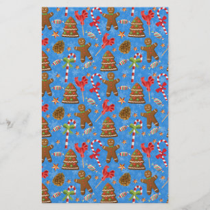 Gingerbread Man,Candy and lollipop Stationery
