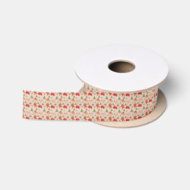 Gingerbread Man,Candy mints and ice cream Satin Ribbon (Spool)