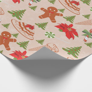 Gingerbread Man,Candy mints and ice cream Wrapping Paper