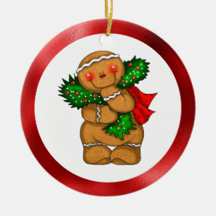 Gingerbread Man  Ceramic Ornament