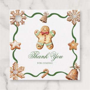 Gingerbread Man Christmas Baby Shower Favour Tags