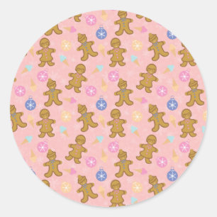 Gingerbread Man,Christmas balls Classic Round Sticker