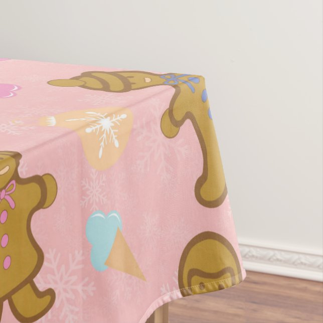Gingerbread Man,Christmas balls Tablecloth (In Situ)