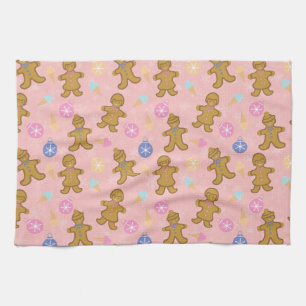 Gingerbread Man,Christmas balls Tea Towel