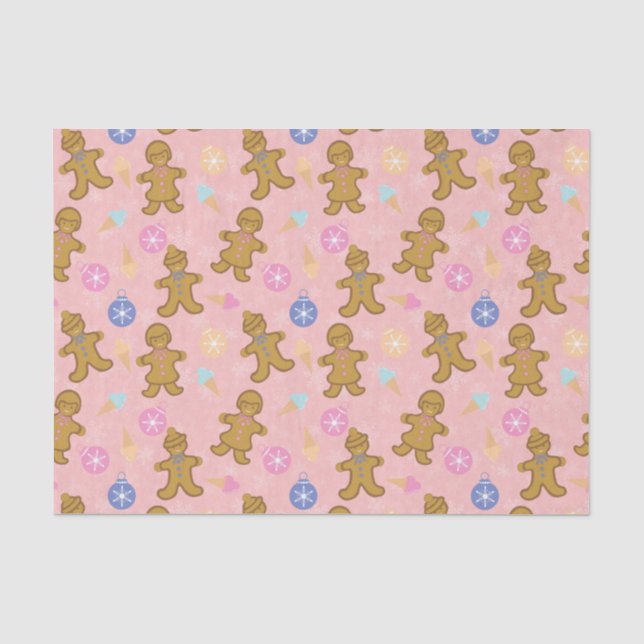 Gingerbread Man,Christmas balls Tissue Paper (Front)