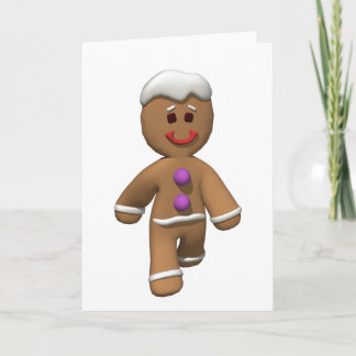 Gingerbread Man Christmas Card