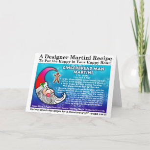 GINGERBREAD MAN CHRISTMAS COCKTAIL RECIPE CARD