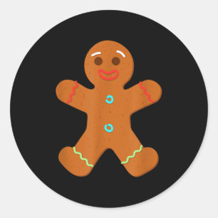 Gingerbread Man Christmas Cookie Baking  Classic Round Sticker