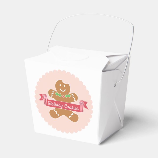 Gingerbread Man Christmas Cookie Box (Front Side)