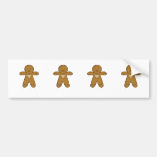GingerBread Man Christmas Cookie Bumper Sticker