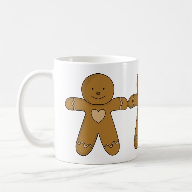 GingerBread Man Christmas Cookie Coffee Mug (Left)
