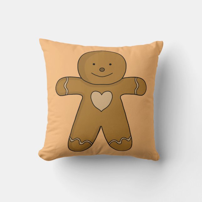 GingerBread Man Christmas Cookie Cushion (Front)