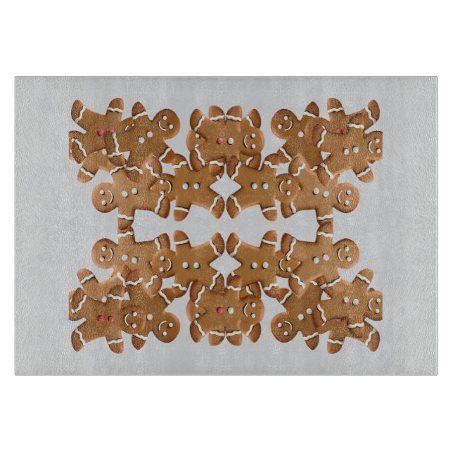 Gingerbread Man Christmas Cookie Holiday Baking  Cutting Board (Front)