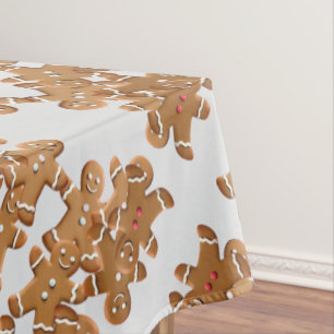 Gingerbread Man Christmas Cookie Holiday Baking  Tablecloth