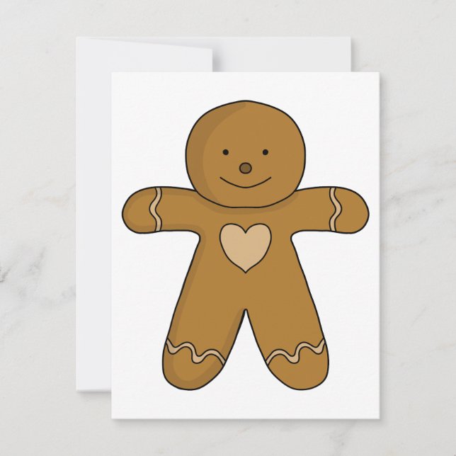 GingerBread Man Christmas Cookie RSVP Card (Front)