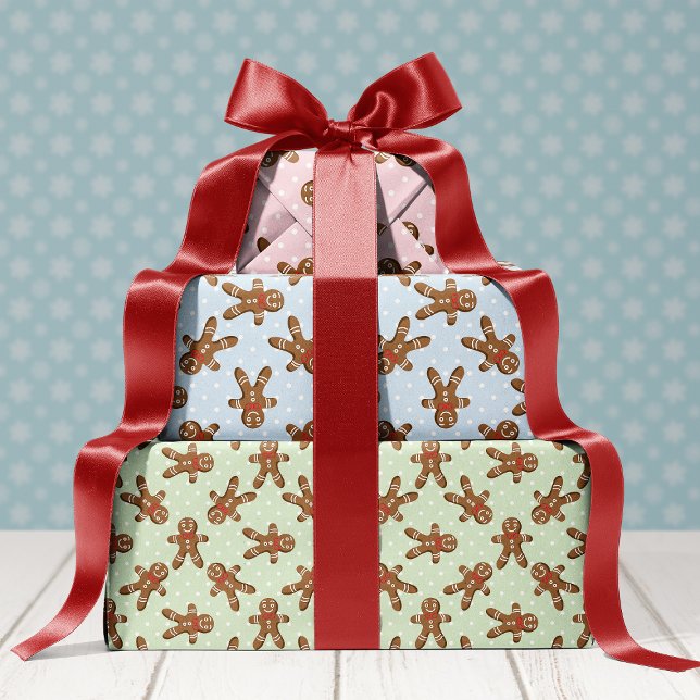 Gingerbread Man Christmas Cookie Wrapping Paper Sheet (Creator Uploaded)