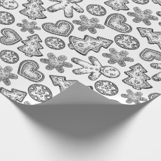 Gingerbread Man Christmas Cookies Wrapping Paper