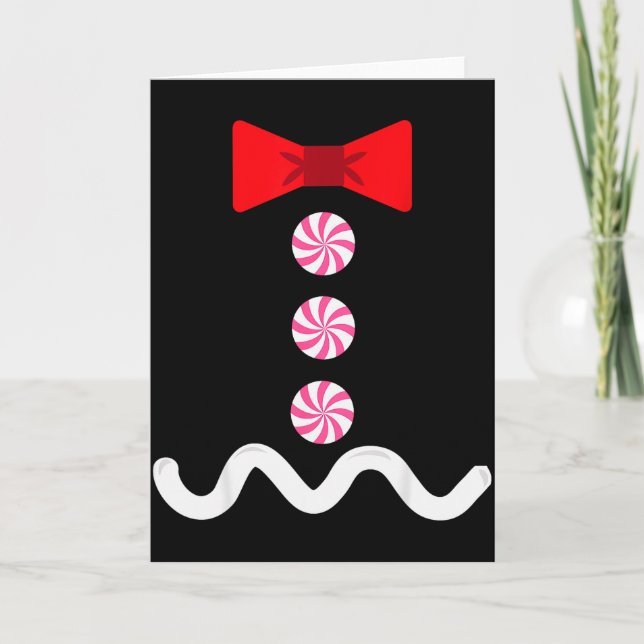 Gingerbread Man Christmas Costume Cookie Baking  Card (Front)