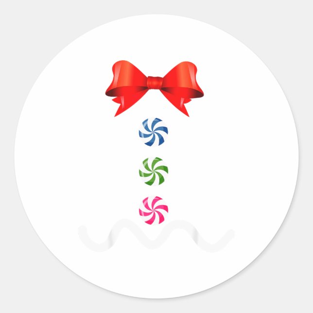 Gingerbread Man Christmas Costume Cookie Baking  Classic Round Sticker (Front)