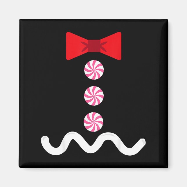 Gingerbread Man Christmas Costume Cookie Baking  Magnet (Front)
