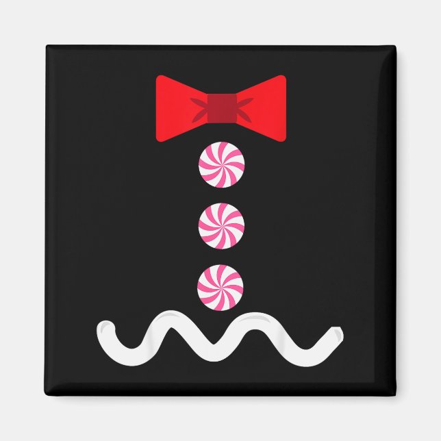 Gingerbread Man Christmas Costume Cookie Baking  Magnet (Front)