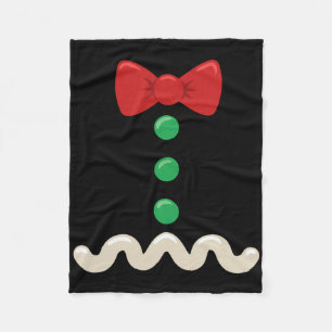 Gingerbread Man Christmas Costume Fleece Blanket