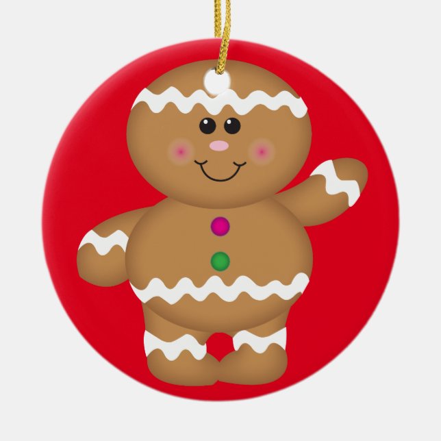 Gingerbread Man Christmas Decoration (Front)