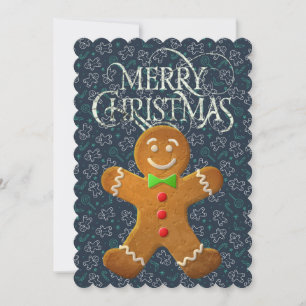 GingerBread Man Christmas Falt Card