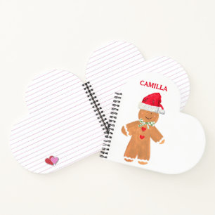 Gingerbread man Christmas food cookies festive Notebook