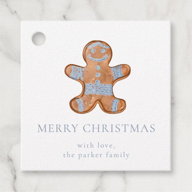 Gingerbread Man Christmas Gift Tags (Front)