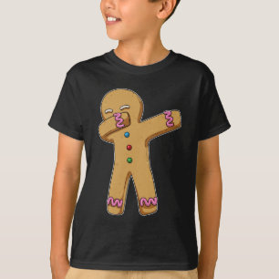 Gingerbread man Christmas Hip Hop Dance Dab T-Shirt